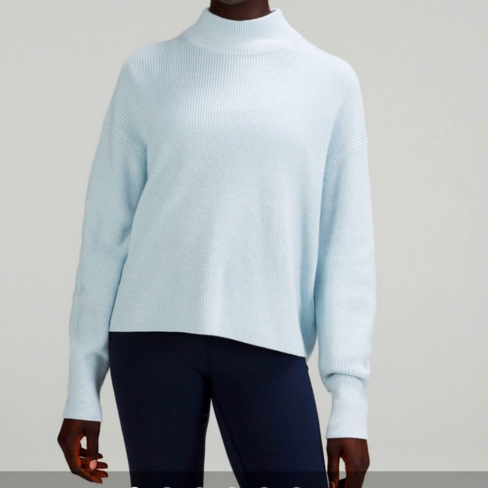 lululemon athletica Light Blue Turtleneck Sweater